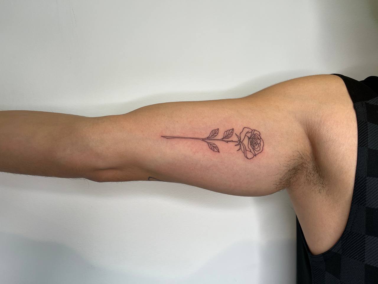 Small Fineline Rose Tattoo - wide 5